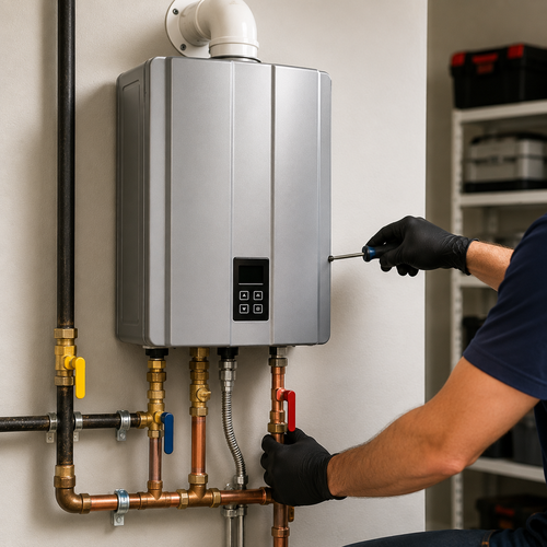 tankless water heater install